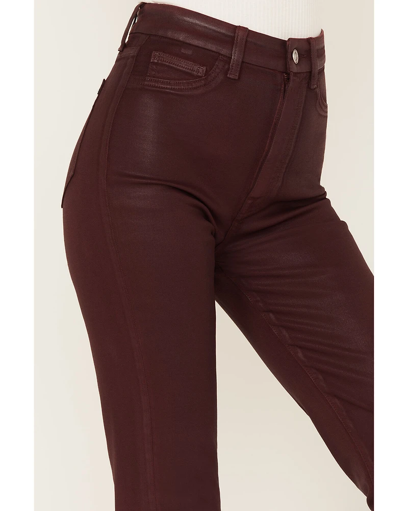 7 For All Mankind Women's High Rise Coated Slim Bootcut Jeans
