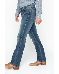 Wrangler Retro Men's Layton Medium Wash Low Rise Slim Bootcut Jeans - Tall