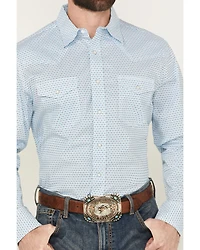 Wrangler Men's 20x Geo Print Long Sleeve Snap Stretch Western Shirt