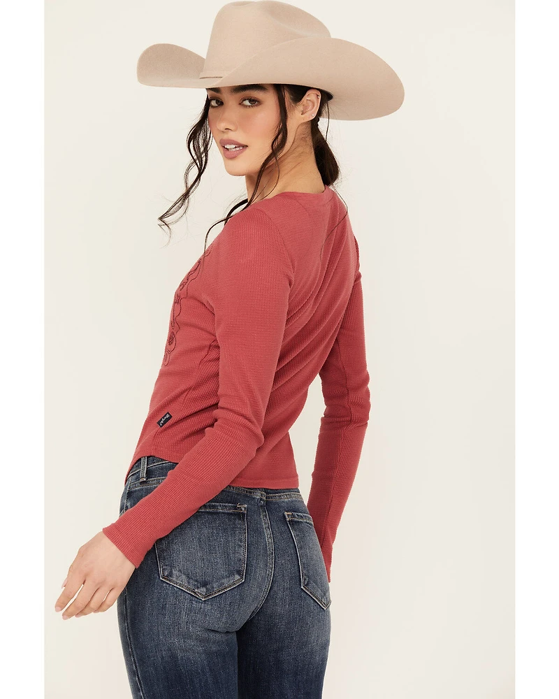Wrangler Women's Embroidered Long Sleeve Snap Shirt