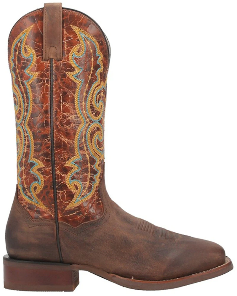 Dan Post Men's Bullhead Crackle Western Performance Boots - Broad Square Toe