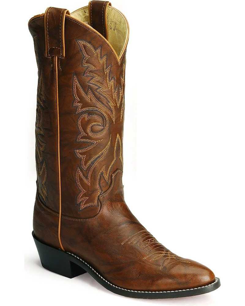 Justin Men's Marbled Deerlite Western Boots - Round Toe