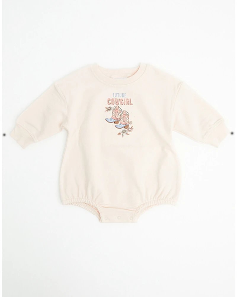 Angel Dear Infant Girls' Future Cowgirl Long Sleeve Snap Onesie