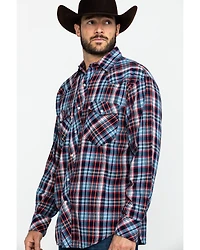 Resistol Men's Crook Small Plaid Long Sleeve Western Shirt