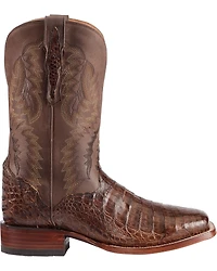 El Dorado Men's Handmade Caiman Belly Stockman Boots - Broad Square Toe