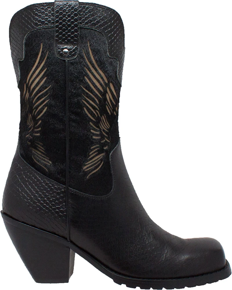 AdTec Women's 11" Laser Eagle Biker Boots