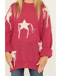 Rock & Roll Denim Girls' Star Print Sweater