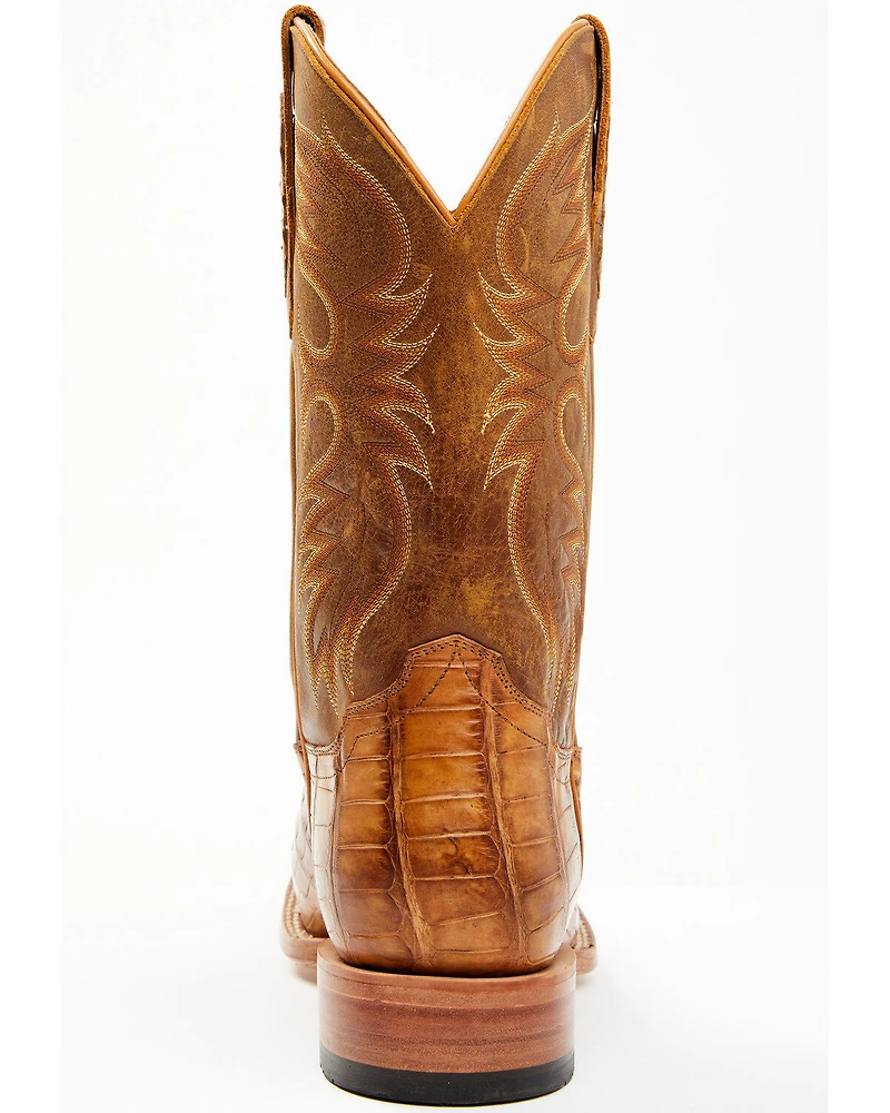Cody James Men's Caiman Cognac 12" Exotic Western Boots - Broad Square Toe