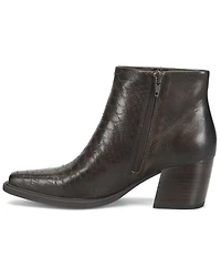Born Women's Aiken Snakeskin Print Booties - Snip Toe