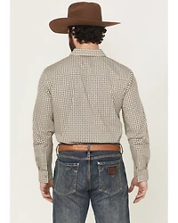 Gibson Trading Co Men's Bullseye Geo Print Long Sleeve Button-Down Western Shirt