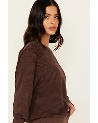Cleo + Wolf Women's Waffle Knit Long Sleeve Top