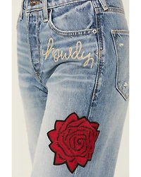 Ariat Women's Dominca Medium Wash Rodeo Quincy High Rise Tomboy Relaxed Straight Jeans