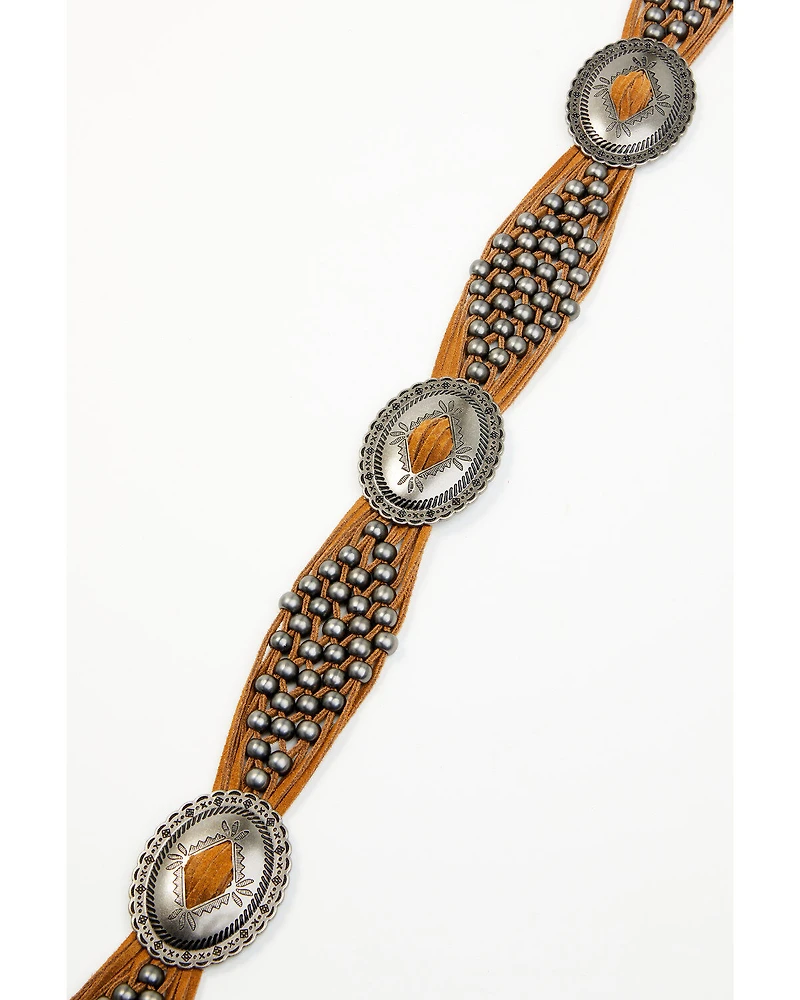Idyllwind Women's Addison Leather Crochet Fringe Concho Belt