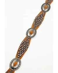 Idyllwind Women's Addison Leather Crochet Fringe Concho Belt