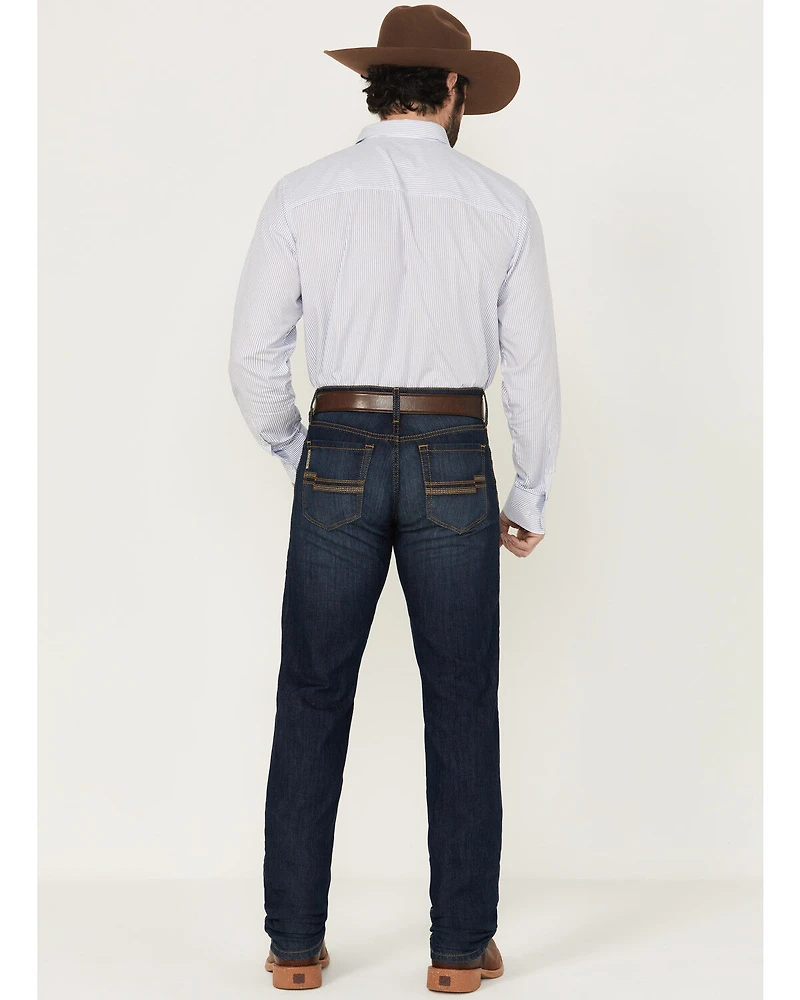Cinch Men's Jesse Dark Stonewash Slim Straight Performance Stretch Denim Jeans