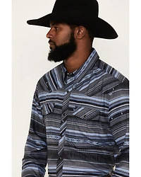 Rock & Roll Denim Men's Tek Striped Long Sleeve Snap Western Shirt