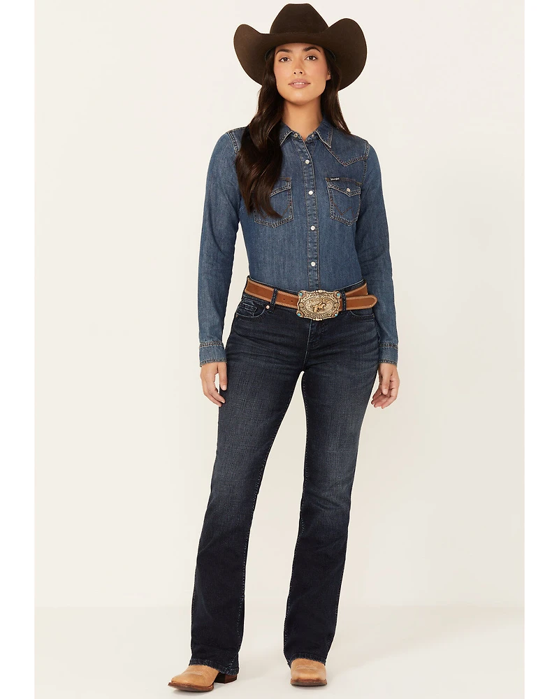 Shyanne Women's Shay Mid Rise Bootcut Performance Stretch Denim Jeans