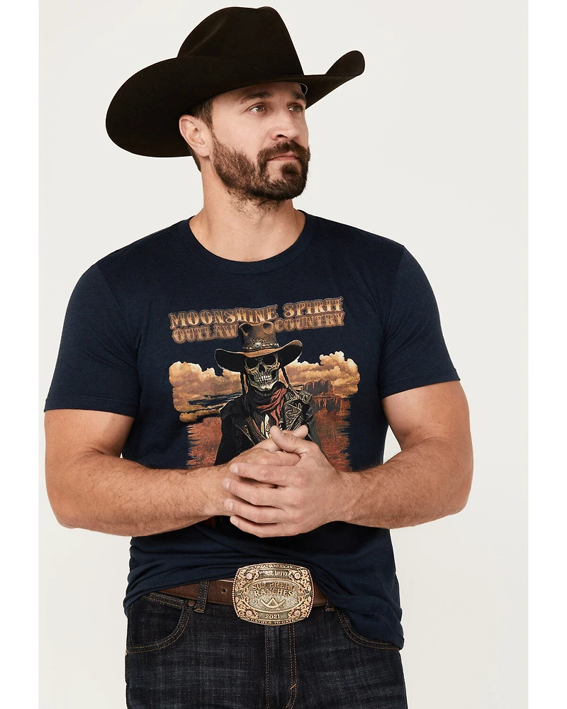 Moonshine Spirit Men's Mountain Short Sleeve Graphic T-Shirt