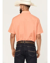 Ely Walker Men's Solid Short Sleeve Pearl Snap Western Shirt