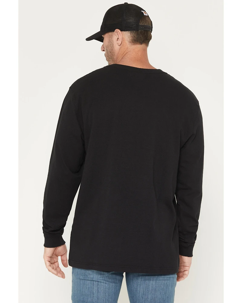 Carhartt Men's Loose Fit Heavyweight Logo Long Sleeve Graphic T-Shirt