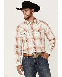 Cody James Men's Samba Plaid Print Long Sleeve Snap Western Shirt