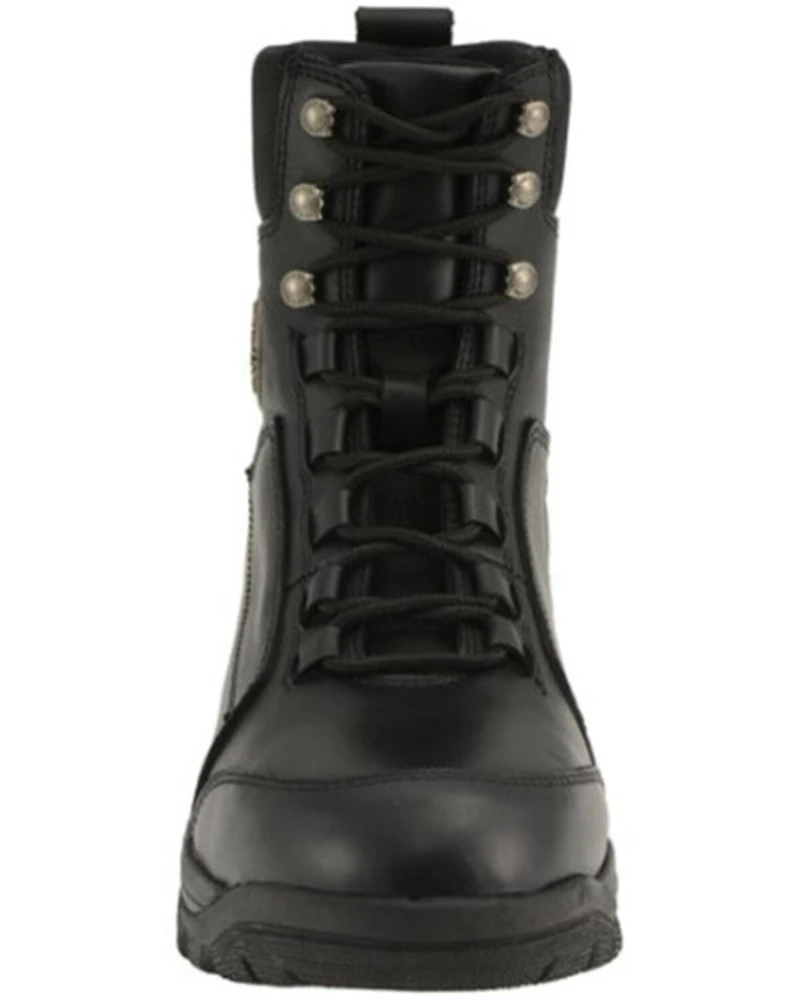 Milwaukee Leather Men's Lace-Up Tactical Boots Round Toe - Extended Sizes