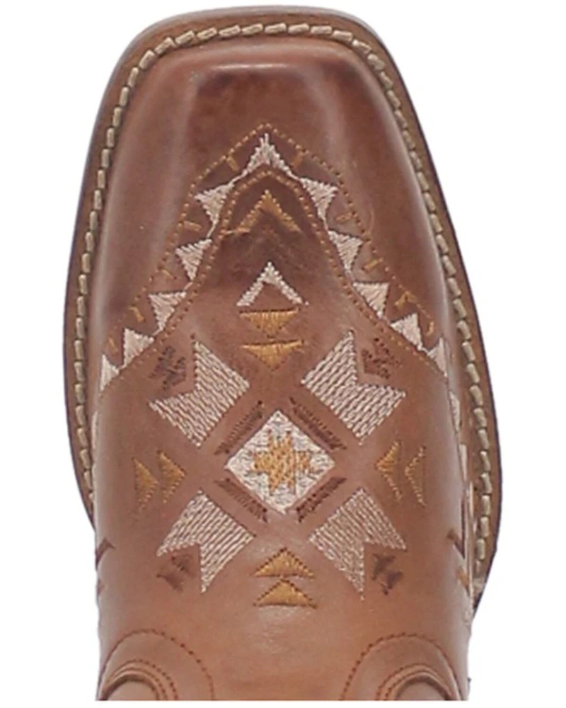 Dingo Women's Mesa Southwestern Embroidered Leather Western Boot - Square Toe
