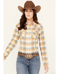 Wrangler Retro Women's Boot Barn Exclusive Plaid Print Long Sleeve Pearl Snap Flannel Shirt