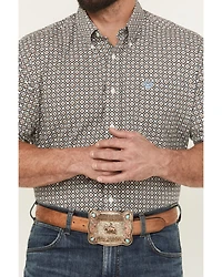 Cinch Men's Medallion Print Short Sleeve Button-Down Western Shirt