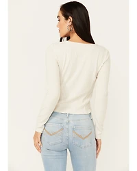 Idyllwind Women's Hummingbird Tie Front Long Sleeve Top