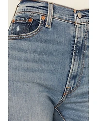 Levi's Women's Light Wash High Rise Slim Stretch Bell Jeans