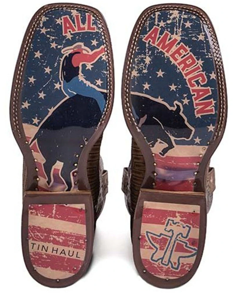 Tin Haul Men's Rowdy Western Boots - Broad Square Toe