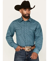 Wrangler Retro Men's Geo Print Long Sleeve Snap Western Shirt