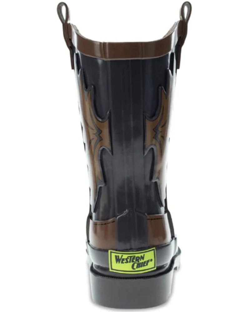 Western Chef Boys' Cowboy Rain Boots - Round Toe