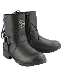 Milwaukee Leather Women's Harness Zip-Up Motorcycle Boots