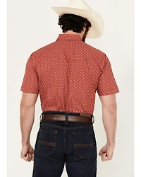 Ely Walker Men's Mini Bandana Geo Print Short Sleeve Snap Western Shirt