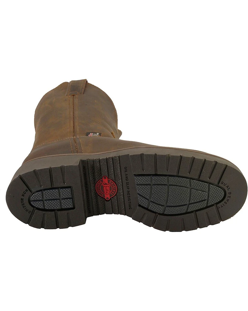 Justin Men's J-Max Balusters Electrical Hazard Pull On Work Boots - Steel Toe