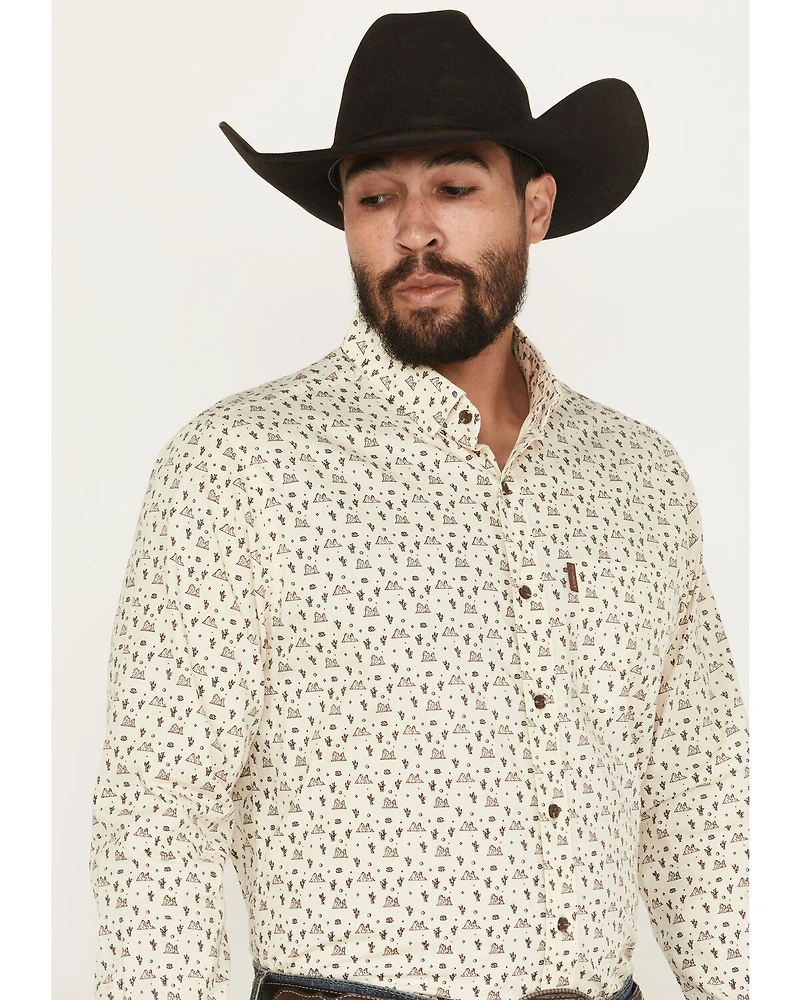 Ariat Men's Milton Printed Long Sleeve Button-Down Western Shirt