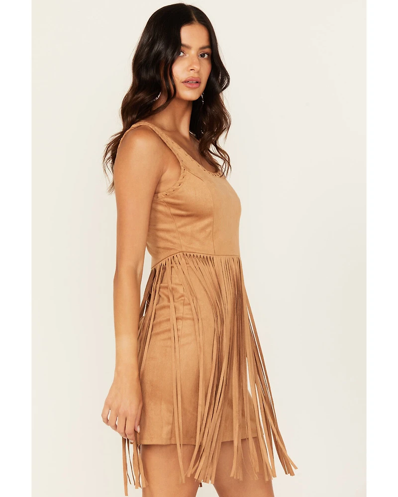 Idyllwind Women's Lady Luck Faux Suede Mini Dress