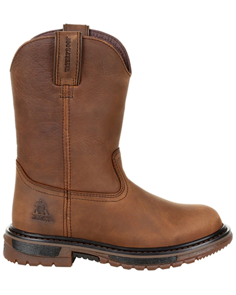 Rocky Boys' Original Ride FLX Waterproof Western Boots - Round Toe