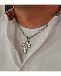 Montana Silversmiths Women's Banded Feathered Cross Necklace
