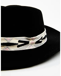Nikki Beach Women's New Moon Felt Fedora Hat
