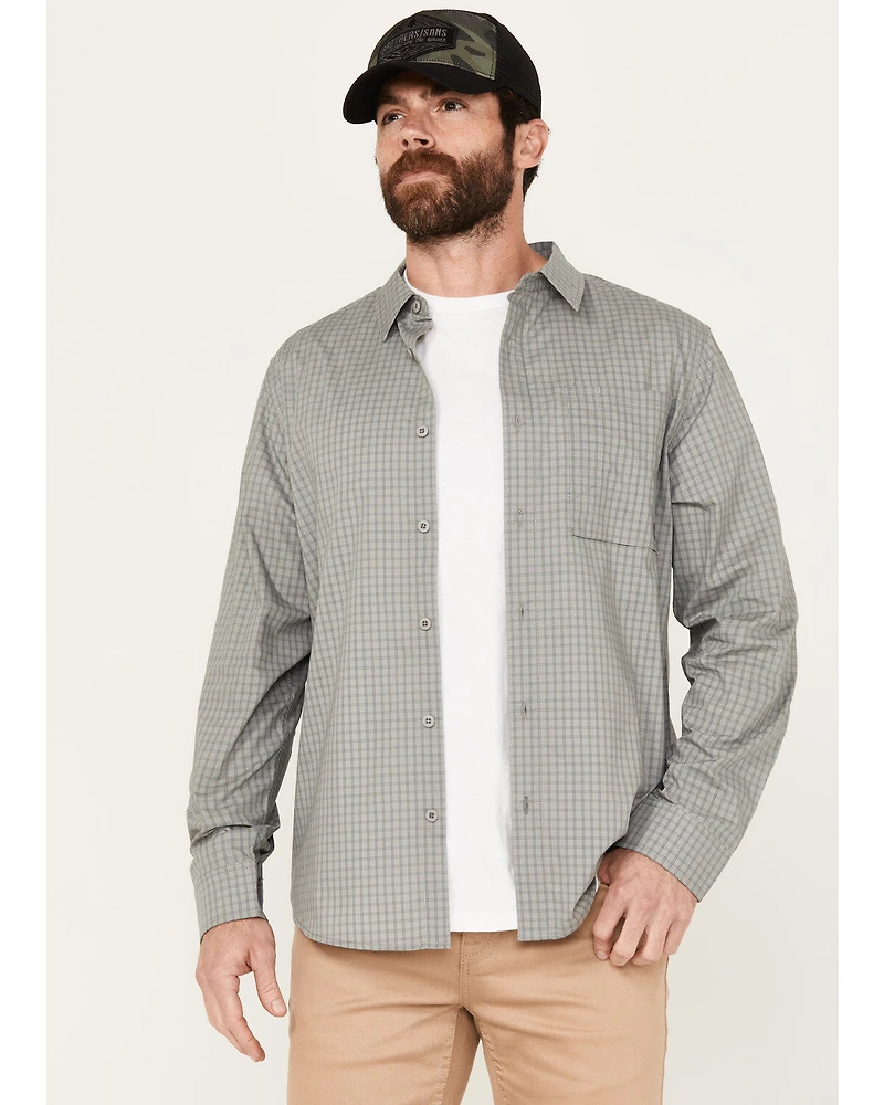 Brothers and Sons Men's Newkirk Plaid Print Long Sleeve Button-Down Western Performance Shirt