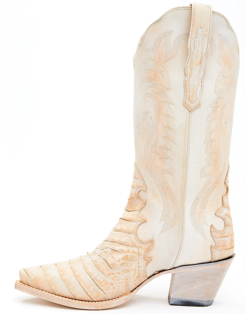 Dan Post Women's Caiman Print Western Boots - Snip Toe