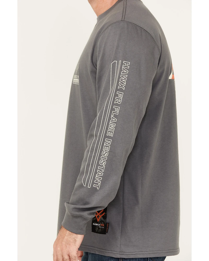 Hawx Men's FR Long Sleeve Graphic Work T-Shirt