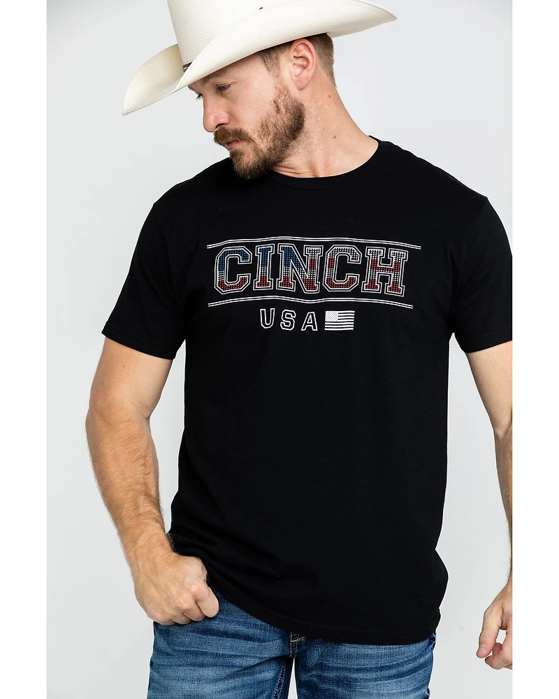 Cinch Men's Logo Flag Graphic T-Shirt