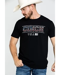 Cinch Men's Logo Flag Graphic T-Shirt
