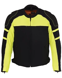 Milwaukee Leather Men's Mesh Racing Jacket with Removable Rain Liner
