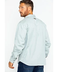 Hawx Men's Twill Pearl Snap Long Sleeve Western Work Shirt - Tall
