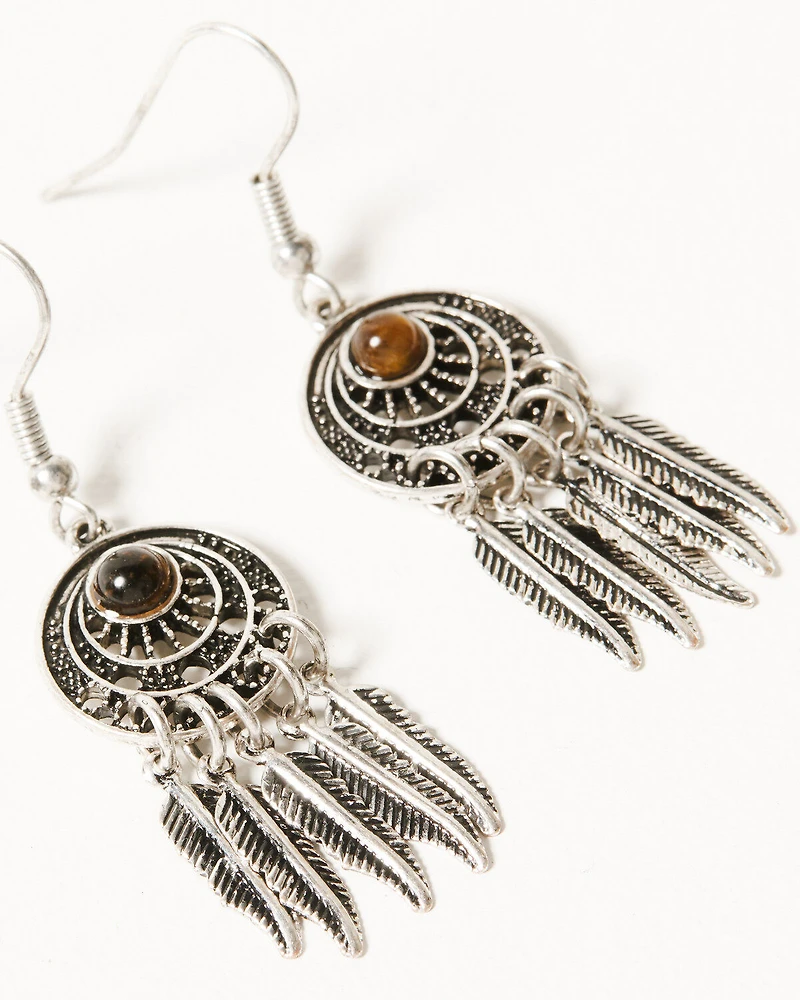 Shyanne Women's Bisbee Falls 6-Piece Silver Beaded Wings Earrings Set